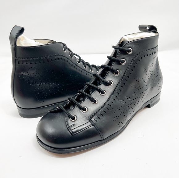 Gucci Brogue Jakarta Ankle Boot with Perforated Details - Picture 3 of 16